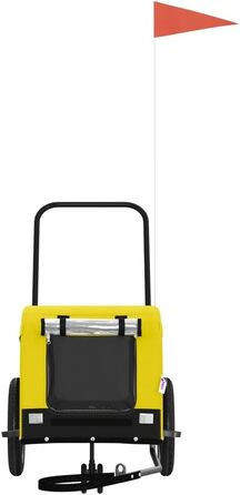 Причіп для велосипеда Gecheer для собак та інших домашніх тварин (124 x 53 x 53 см, жовто-чорний)