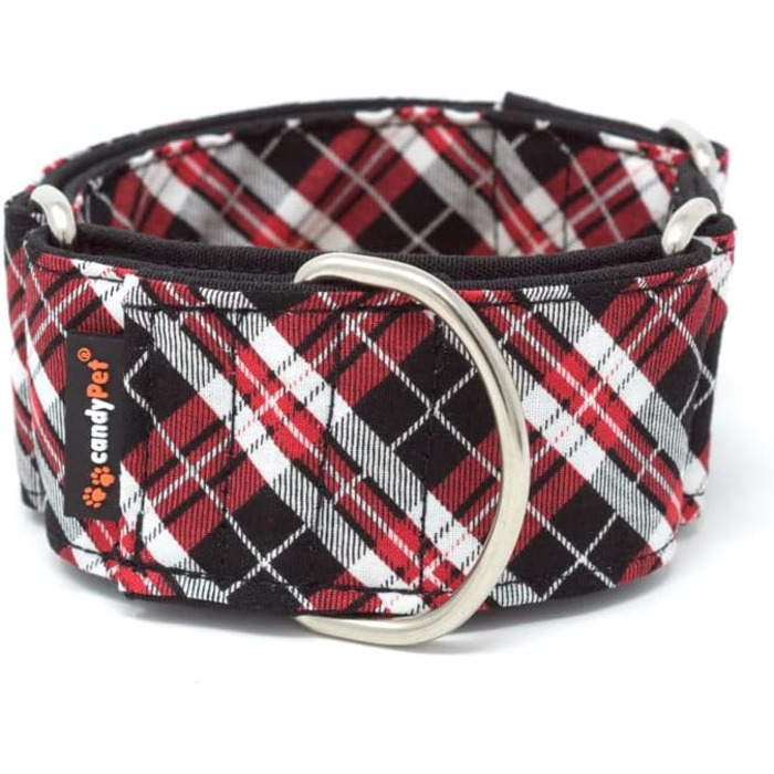 Нашийник для собак CandyPet® Martingale, розмір S, в клітинку (ширина 4 см, обхват 35-65 см)