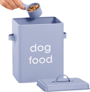 Контейнер для корму для собак Navaris з кришкою та лопаткою - синій