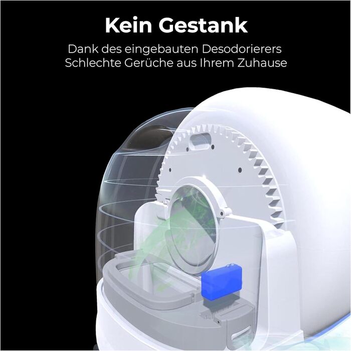 Автоматичний лоток для котів Zedar K1200 з самоочищенням та додатками – включає килимок та 3 рулони пакетів – 82л, XXL