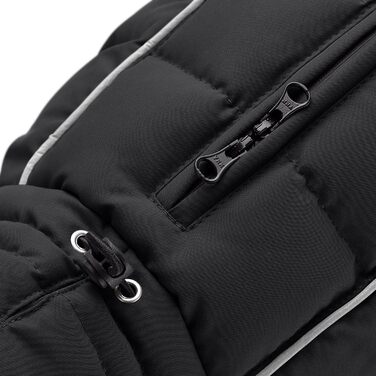 Теплий зимовий одяг для собак HUNTER Paxson: водонепроникний, з відбиваючими елементами, чорний, розмір 70