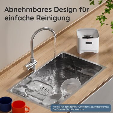 Автоматичний кормушка для котів WOPET 4L: програмування, 180 днів роботи, сталева миска, білий колір