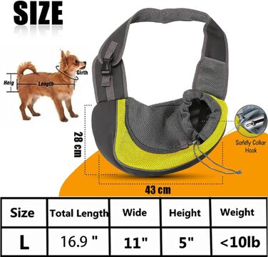 Сумка-переноска для собак та котів, оранжевого кольору, з регульованим плечовим ременем, для прогулянок та активного відпочинку