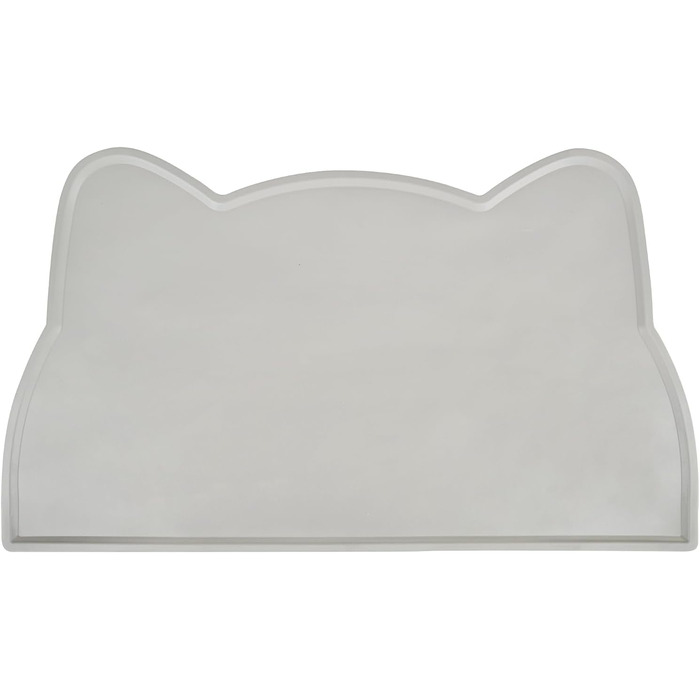 Килимок для котячого корму, силіконовий, неслизький, вологостійкий, сірий