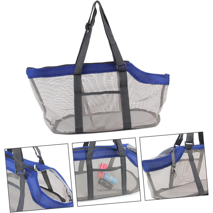 Сумка-переноска для собак Milisten з нейлону та сітки, легка та дихаюча, для активного відпочинку, подорожей та прогулянок з маленькими собаками та котами (блакитна)
