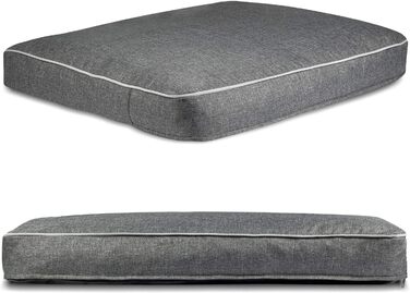 Крісло-ліжко для собак середніх порід | М'яке ліжко з memory foam | Легко миється | Сірий колір, 50 x 65 см