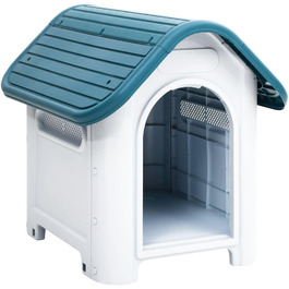 Будка для собаки vidaXL, синя, 59x75x66 см, поліпропілен