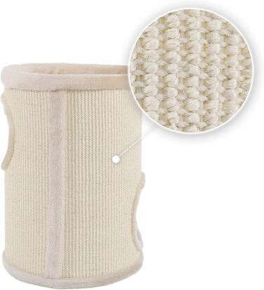 Котячий будиночок Lionto з сизалю, м'яким краєм та іграшкою, 50 см - стабільний котячий будиночок для маленьких та великих котів, догляд за кігтями та розваги