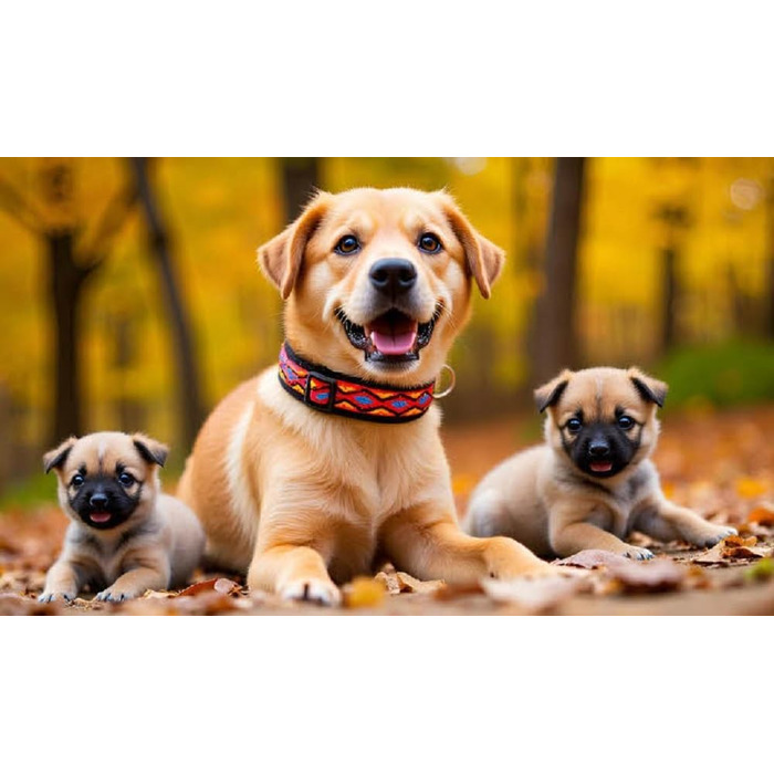 Нашийник для собак BUDDYPACK широка м'яка підкладка з неопрену, розмір XXS-XL (червоно-кольоровий на чорному, XXS (29-34 см))