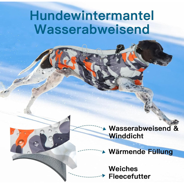 Теплий зимовий одяг для собак - Куртка для маленьких собак Katzint з флісовою підкладкою, D-Ring, кольору Абрикос (XS, Оранжевий)