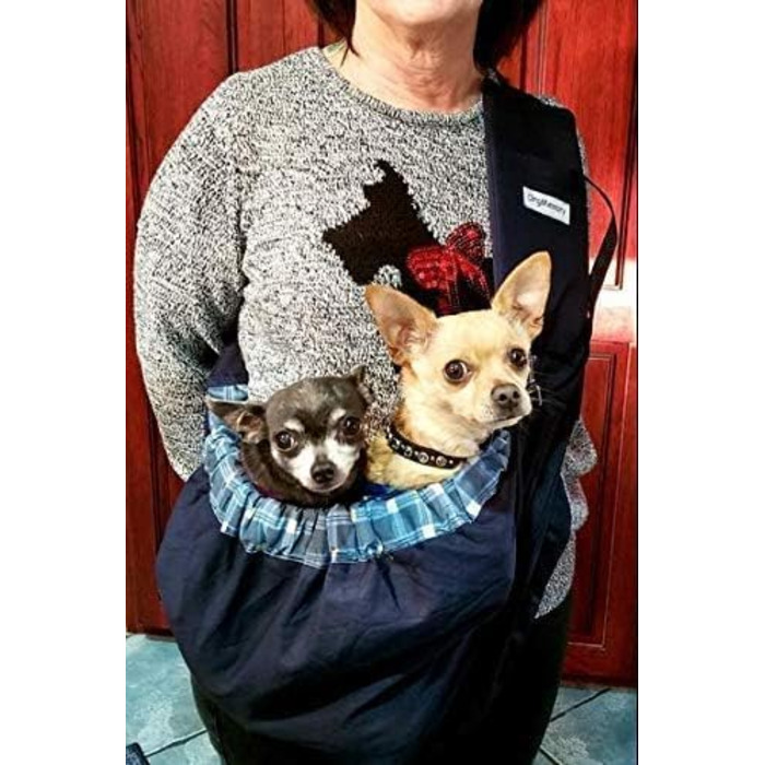 Сумка-переноска для собак та котів, Outdoor, блакитний плед | OrgMemory