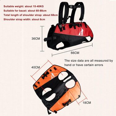 Рюкзак для собак L&Y Jewelry Hundetrage: переноска для собак вагою 15-40 кг, регульований, для собак з артритом та проблемами суглобів