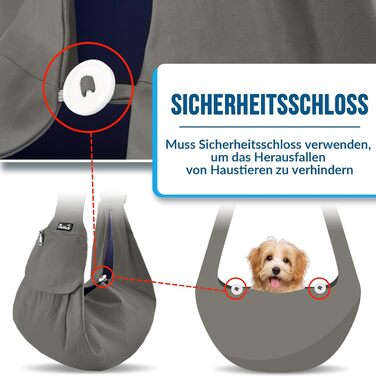 Сумка-переноска для собак SlowTon, сіра, S (для тварин 1,3-3,6 кг)