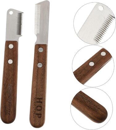 Набір для догляду за шерстю котів: щітка-вичесальник та щітка для вичісування. Ергономічна ручка з дерева для ефективного видалення шерсті та догляду за довгошерстими котами