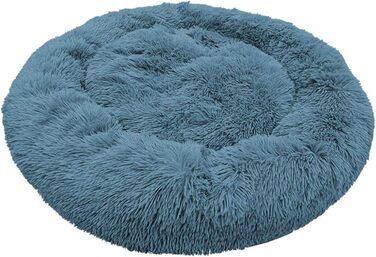 М'яке кругле ліжко-кошик для собак Antistress, плюшеве ліжко для домашніх тварин, зручне та миється, ліжко-кошик для собак малого, середнього та великого розміру (90*90см, 70*70см, блакитний)