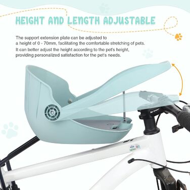 Корзина для собак на велосипед до 15 кг, міцна та ергономічна (Цянова)