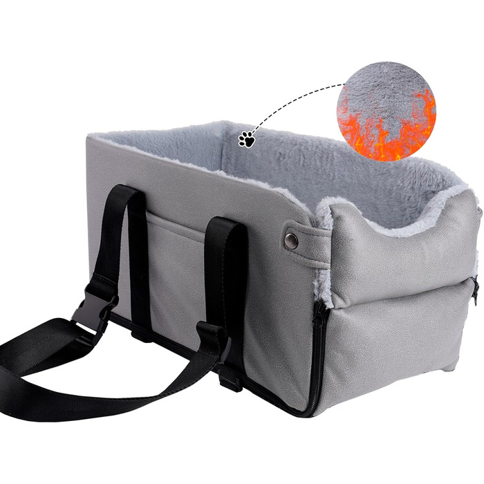 Автокрісло для собак та котів: стабільне, з ременями, знімне, миється, до 6 кг