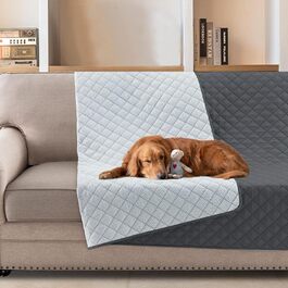 Водонепроникний килимок для собак великих порід - 102 x 127 см. Килимок для собак, котів, захист дивану, машинне прання, сірий