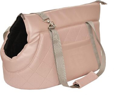 Сумка-переноска для собак та котів Boutique Zoo - рожева (штучна шкіра), до 5 кг