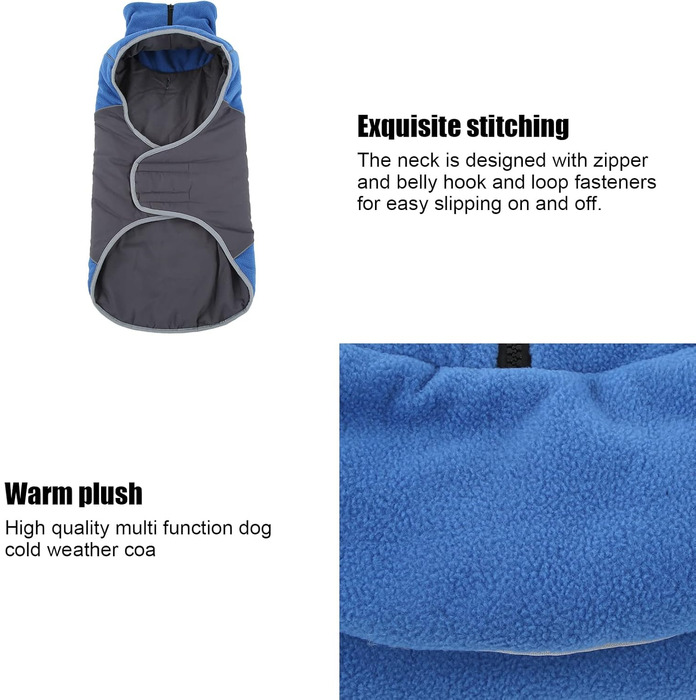 Зимовий теплий пуховик для собак, вітронепроникний, з капюшоном та на блискавці, для маленьких, середніх та великих порід