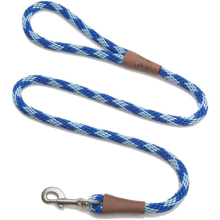 Повідок для собак Mendota Snap-Leine S, 0,9×1,8 м, синій, із карабіном