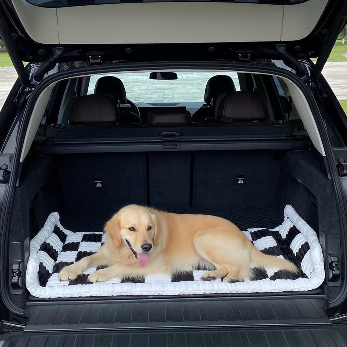 Чохол на сидіння автомобіля для собак, килимок-ліжко для собак, м'який, неслизький, для заднього сидіння авто, для собак, потовщений, корд, світло-сірий, 63 x 138 см (Чорний, 60x130 см)