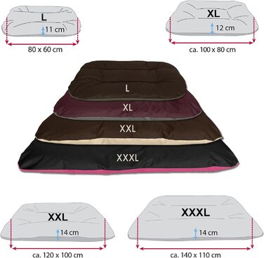 Льожа для собак BedDog® REX 2в1, велика, Бордо-сіра, овально-кругла, 80x60x11 см, для дому та вулиці