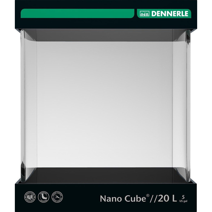 Акваріум Dennerle Nano Cube 20 л, 20x20x25 см, міні акваріум для риб