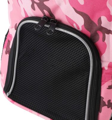 Водонепроникний та дихаючий велосипедний кошик для тварин RIZGHWOY, сірий (рожевий камуфляж), велике завантаження, для кемпінгу та подорожей