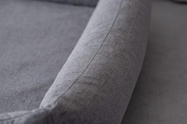 Ортопедичне ліжко для собак Bruno Grosse, середнього та малого розміру - подушка для собак, килимок для собак з тканини Aura - піна з пам'яті, м'яка, довговічна, зносостійка, стійка до розривів (L, Темно-сірий) L Темно-сірий