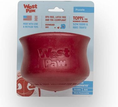Інтерактивна іграшка для собак WEST PAW Zogoflex Toppl XL – дозатор ласощів, головоломка для апортування та жування, для середніх і великих порід