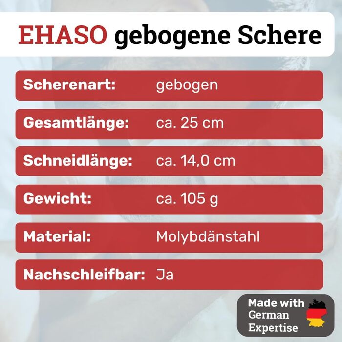 Ножиці кухонні EHASO Revolution Black Schere Titanium 25 см, вигнуті, японські