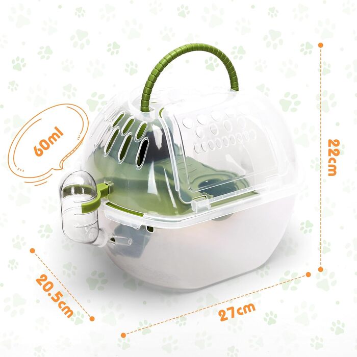 Переносна переносна клітка для тварин Nobleza: для хом'яків, кроликів (27x20,5x17 см)