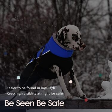 Зимовий теплий куртка для собак IECOii з флісу, водонепроникний, з регулюванням, для маленьких, середніх та великих собак