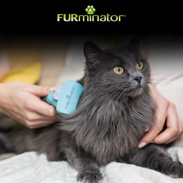 FURminator для котів S, для довгошерстих порід - скребок для вичісування підшерстка, екологічна упаковка