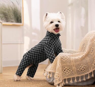 Теплий флісовий зимовий одяг для собак - теплий комбінезон-піжама для собак, розмір XX-Large, чорний