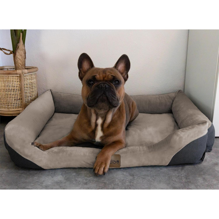 Корзина для собак Normani з підстилкою - лежанка для тварин, 60x80 см, бежева