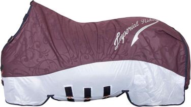Водовідштовхуюча накидка для коней 2-в-1 Imperial Riding Super-Dry: захист від дощу та комах, з дихаючою сіткою та клапаном на животі, Бордо, 145 см