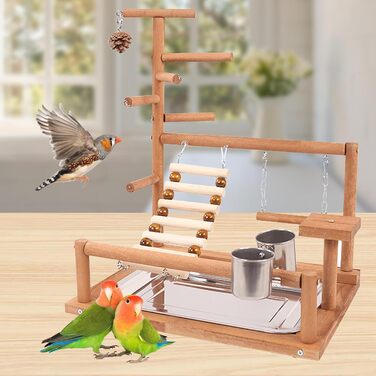 Стійка-ігровий майданчик для птахів Parrot Playstand - ідеально для папуг, хвилястих попугаїв, канарів та інших птахів