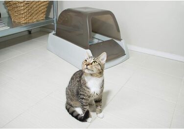 Автоматичний туалет для котів PetSafe ScoopFree Ultra з кришкою, синій, розмір M, електричний самоочищувальний лоток