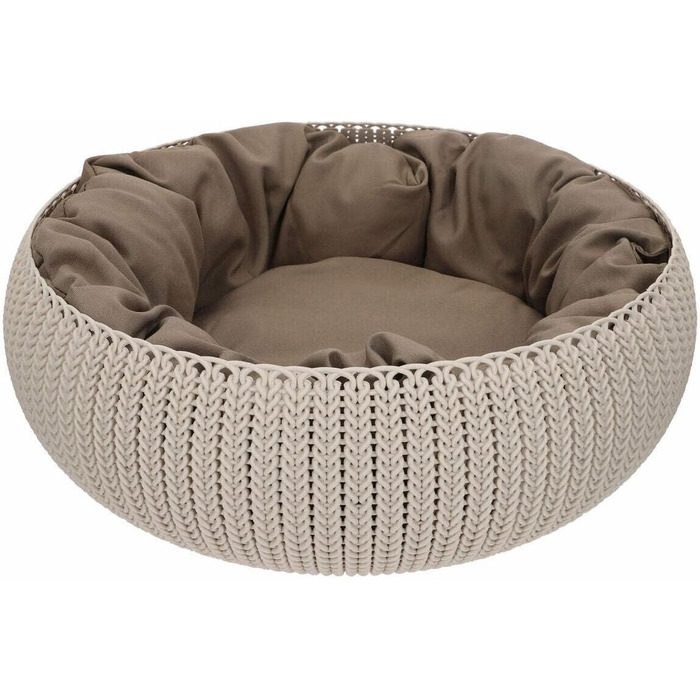 Лежанка для тварин Curver Liegeplatz, пластикова, світло-коричнева, 54 x 54 см