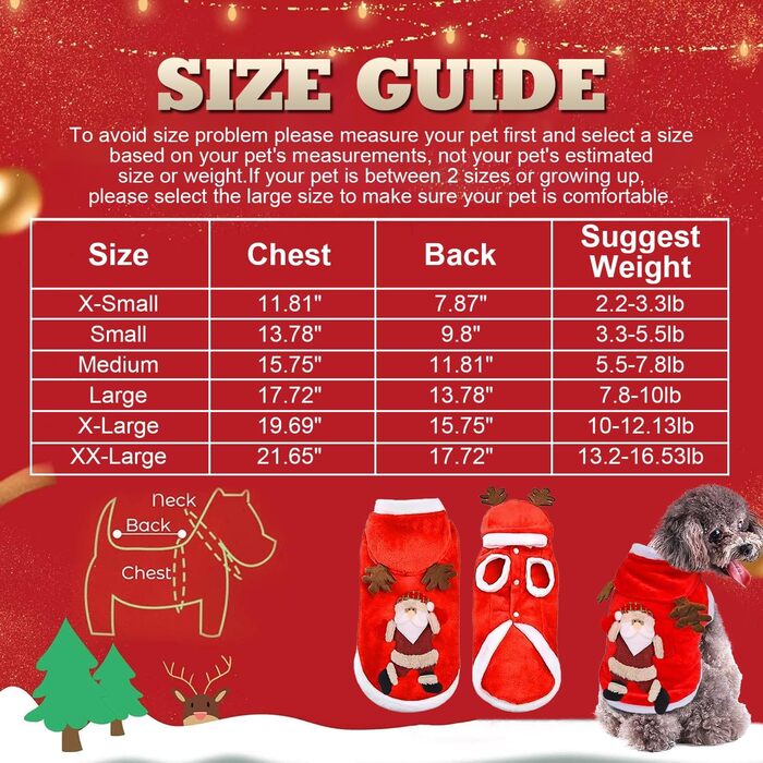 Теплий новорічний светр для собак з ролетним коміром (L, XX-Large)