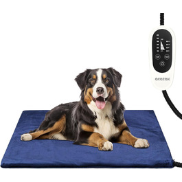Кілимок для підігріву домашніх тварин для великих собак та котів, 60x90 см, з регулюванням температури та таймером