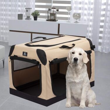 Складаний м'який контейнер X-ZONE PET для собак і котів, 3 двері, міцний, для подорожей, дому та вулиці, 36 дюймів