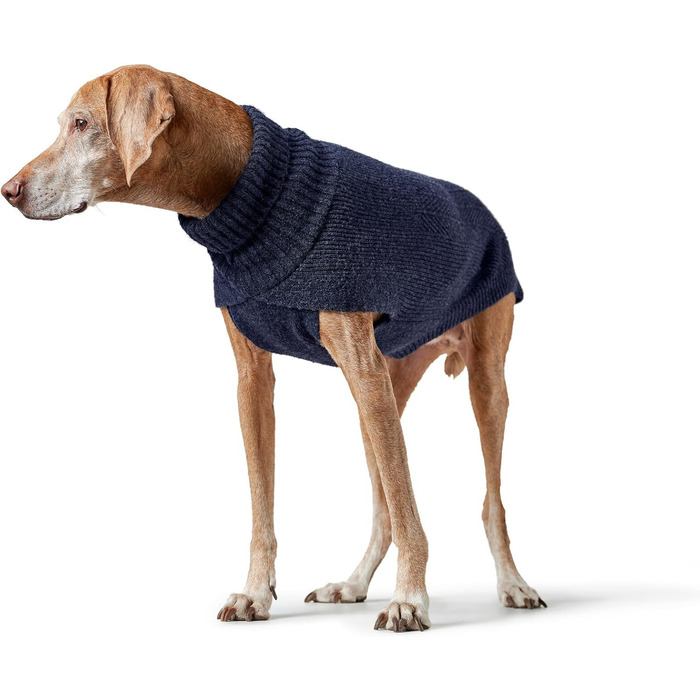Hunter Hundepullover GENF, темно-синій, розмір 45: теплий, м'який, з перекидним коміром