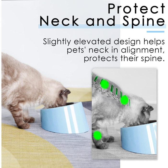 Нахилена годівниця для собак та котів SuperDesign 15°, зелений меламін, 600 мл