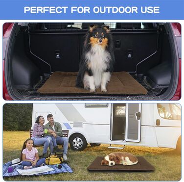 Килимок для собак середнього розміру Baodan, 90x60 см, коричневий, з антиковзаючою основою