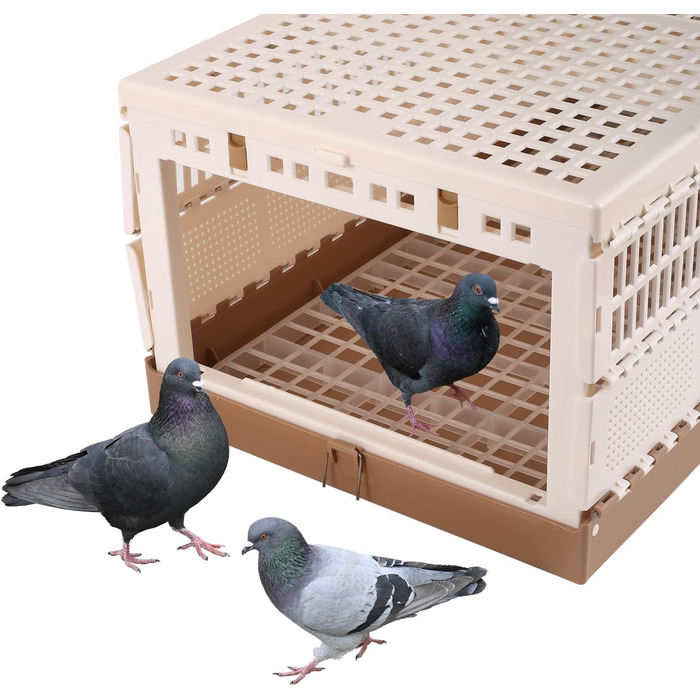 Клітка-переноска Vogelreiseträger для папуг, голубів та інших птахів - складана, ABS пластик, з вентиляцією та ручкою (L)