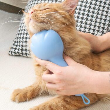 Щітка для собак для видалення шерсті, масажна щітка для котів, для линьки та догляду за шерстю, видаляє розпушену шерсть, безболісні щетинки, самоочисна щітка для собак з м'яким масажем (зелена)