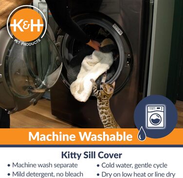 Лежак для котів K&H PET Products Kitty Schweller, флісовий, без підігріву, 35,6 x 61 см